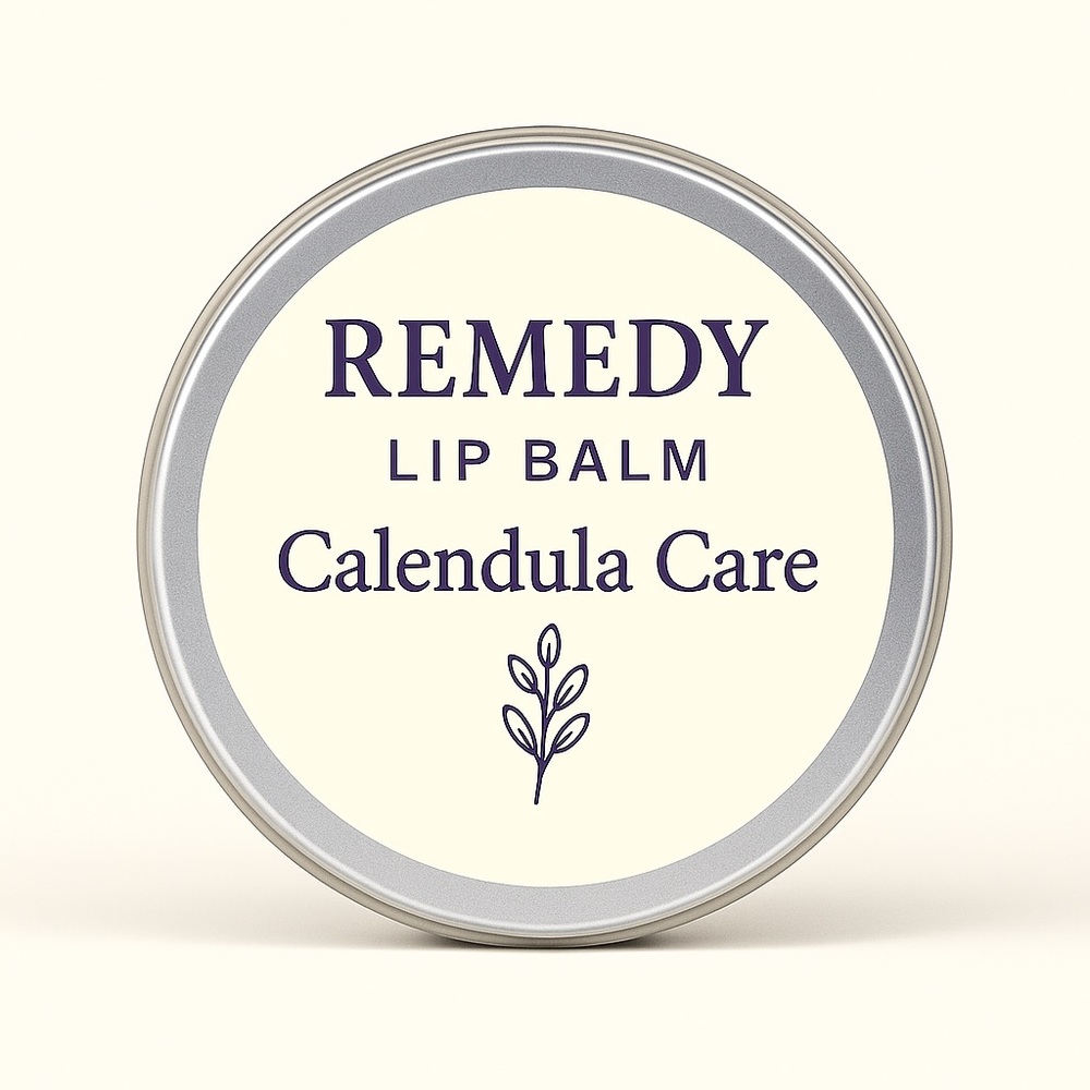 🌼 Remedy Calendula Lip Balm Tin | Natural Healing Chapstick | Dry Lips Care